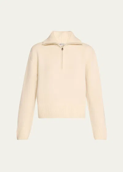 Simkhai Andes Cashmere Henley Pullover Sweater In Cream