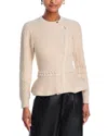 Simkhai Andi Peplum Knit Jacket In Stone