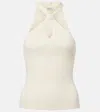 Simkhai Andrea Halter Tank Top In Ivory