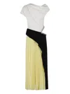 Simkhai Andromeda Pleated Crystal-embellished Midi Dress In White