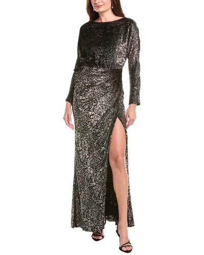 Simkhai Angelique Silk-blend Gown In Black