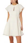 Simkhai Anielle Short Sleeve Mini Dress In Snow In White
