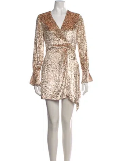 Pre-owned Simkhai Animal Print Mini Dress In Neutral