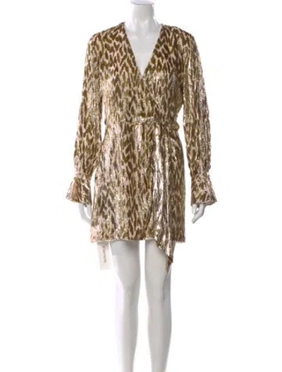 Pre-owned Simkhai Animal Print Mini Dress W/ Tags In Neutral