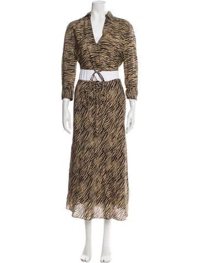 Pre-owned Simkhai Animal Print Skirt Set In Neutrals