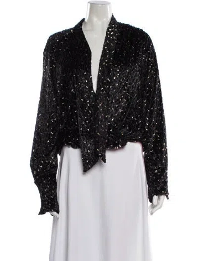 Pre-owned Simkhai Animal Print V-neck Blouse W/ Tags In Multi