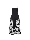 Simkhai Annabella Floral Embroidered Midi Dress In Black
