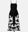 Simkhai Annabella Floral Embroidered Midi Dress In Black