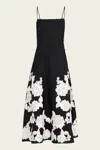 Simkhai Annabella Floral Embroidered Midi Dress In Black