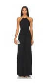 Simkhai Annabelle Halter Gown In Black