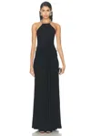 Simkhai Annabelle Halter Gown In Black