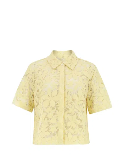 Simkhai Annaelle Lace Shirt In Yellow