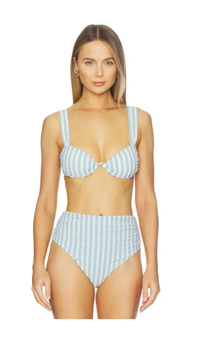 Simkhai Anniston Bikini Top In Blue