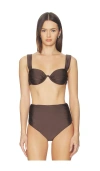 Simkhai Anniston Bikini Top In Brown