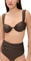 Simkhai Anniston Bikini Top In Chocolate In Brown