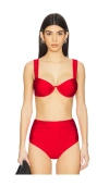 Simkhai Anniston Bikini Top In Fiery Red
