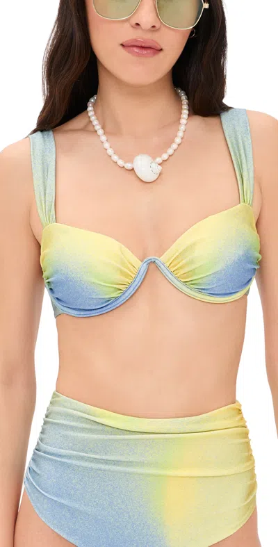 Simkhai Anniston Bikini Top Golden Hour Twilight In Multi