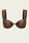 Simkhai Anniston Bikini Top In Chocolate In Brown