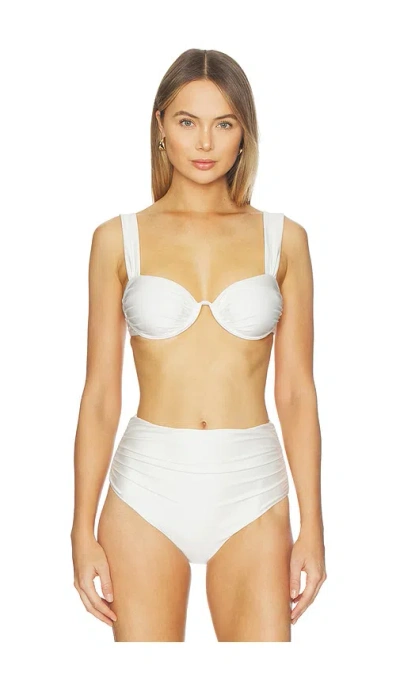 Simkhai Anniston Bikini Top In White