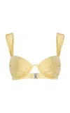 Simkhai Anniston Bikini Top Buttercream In Yellow