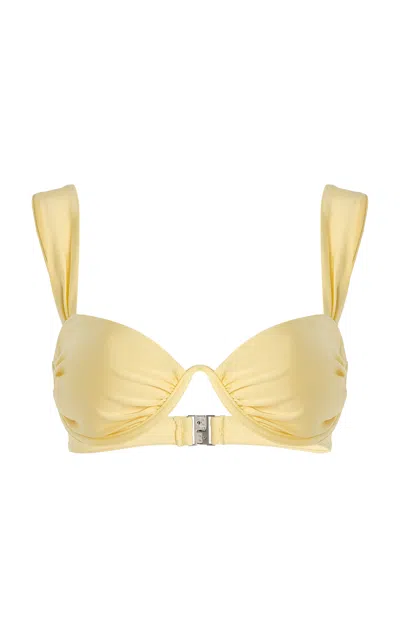 SIMKHAI ANNISTON RUCHED BIKINI TOP