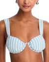 Simkhai Anniston Underwire Bikini Top In Blue