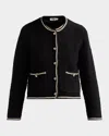 Simkhai Anouk Cotton Button-front Jacket In Black Ivor