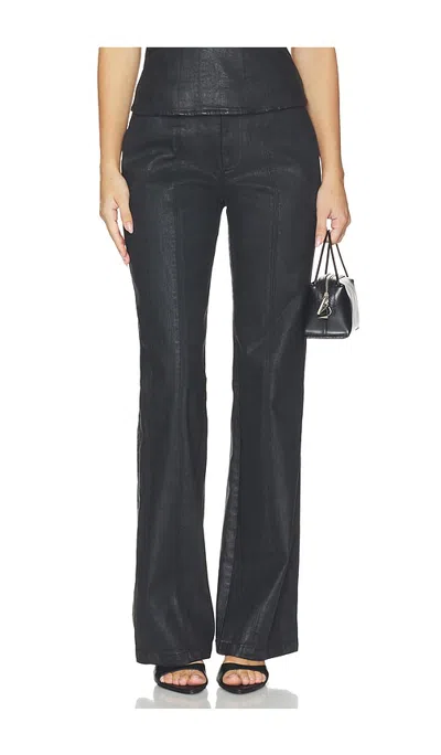 Simkhai Ansel Denim Trouser In Coated Black