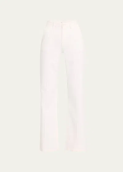 Simkhai Ansel Flared Denim Trousers In White