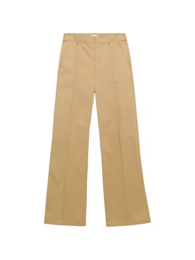 Simkhai Ansel Front-seam Trousers In Brown