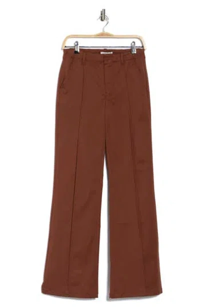 Simkhai Ansel High Waist Wide Leg Pants In Brown