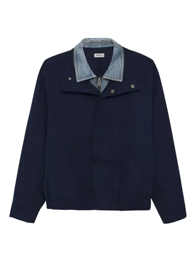 SIMKHAI APOLLO DENIM-COLLAR BUTTON JACKET