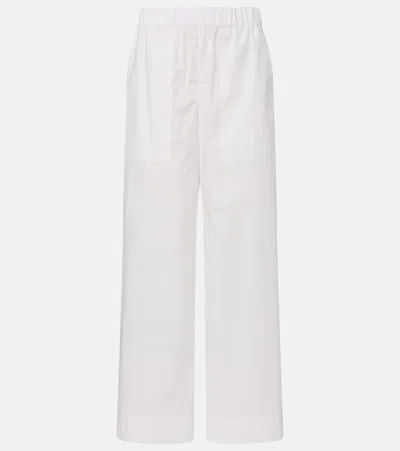 Simkhai Arden Cotton-blend Wide-leg Pants In White