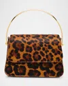 Simkhai Aria Mini Leopard Calf Hair Top-handle Bag In Natural
