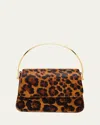 Simkhai Aria Mini Leopard Calf Hair Top-handle Bag In Natural