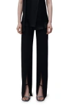 Simkhai Ariah Front Split Hem Pants In Black