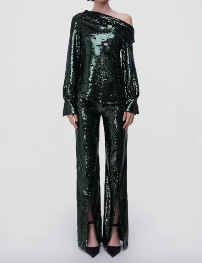 Simkhai Ariah Sequin Pant In Emerald
