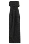 Simkhai Ariana Sl Draped Gown Dress In Black