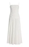 Simkhai Arie Cotton-blend Bustier Midi Dress In White