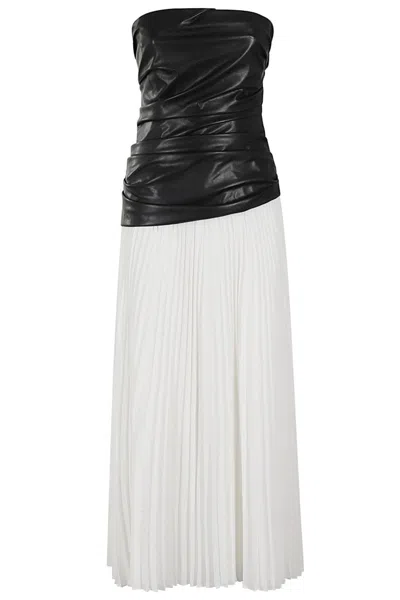 SIMKHAI ARIE STRAPLESS BUSTIER MIDI DRESS