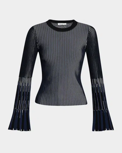 Simkhai Aris Long Sleeve Top In Midnight Multi