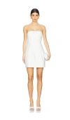 Simkhai Arta Strapless Bustier Mini Dress In White