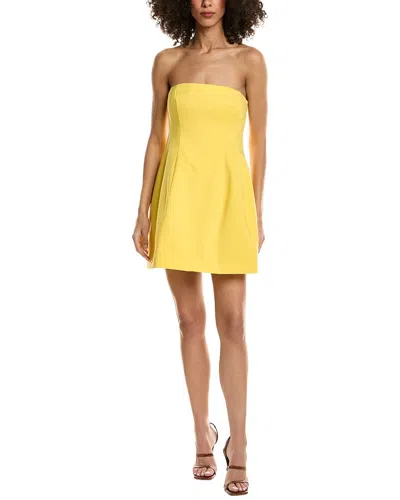 Simkhai Strapless Cotton-blend Mini Dress In Yellow