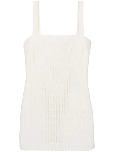 Simkhai Artemis Cotton Minidress In Weiss