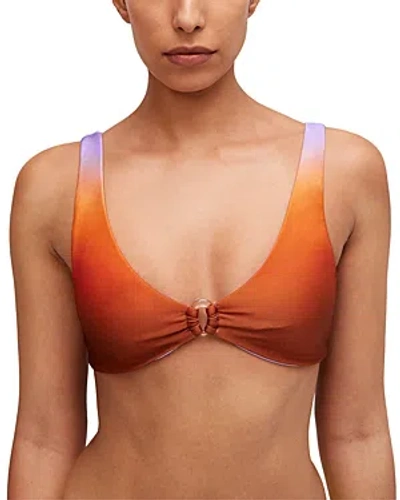 Simkhai Astrid Ombre Bikini Top In Jam Sunset