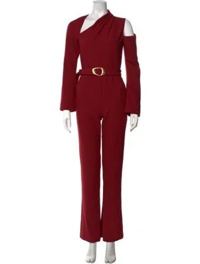 Pre-owned Simkhai Asymmetrical Jumpsuit W/ Tags In Burgundy