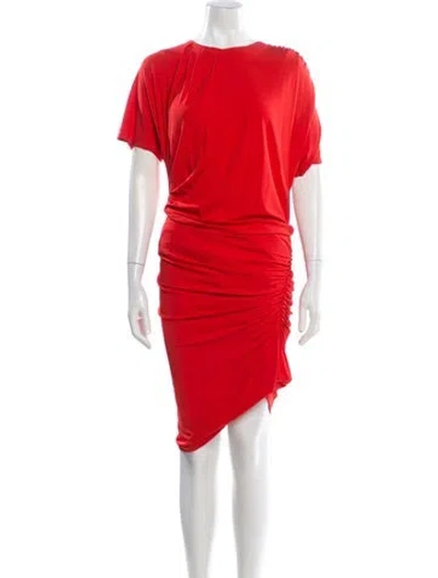 Pre-owned Simkhai Asymmetrical Knee-length Dress W/ Tags In Orange