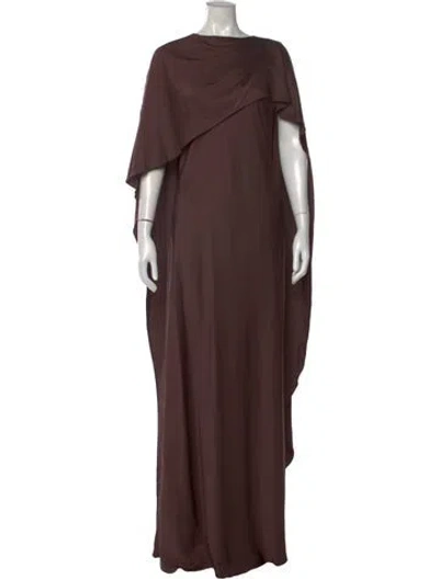 Pre-owned Simkhai Asymmetrical Long Dress In Brown
