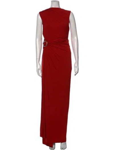Pre-owned Simkhai Asymmetrical Long Dress In Red