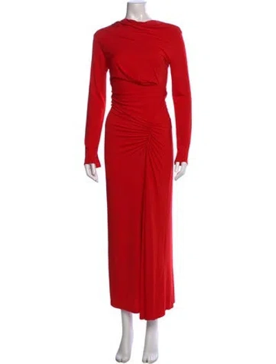 Pre-owned Simkhai Asymmetrical Long Dress In Red